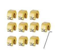 Fermaporta in alluminio per finestre, Tappo for finestra scorrevole regolabile con chiusura a ghigliottina, lega di alluminio, acciaio inossidabile, multicolore(10pcs Gold)