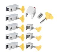 Fermaporta in alluminio per finestre, Tappo for serratura for porta scorrevole regolabile in lega di alluminio, dimensioni multiple(A 4pcs)