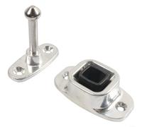 Fermaporta in alluminio robusto con tampone in gomma come fermaporta per camper, rimorchio, camion, campeggio, furgoni, colore argento, resistente alle intemperie, riduzione del rumore, facile