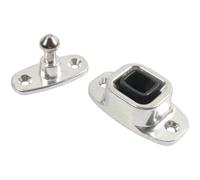Fermaporta in alluminio robusto con tampone in gomma come fermaporta per camper, rimorchio, camion, campeggio, furgoni, colore argento, resistente alle intemperie, riduzione del rumore, facile