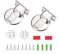 Fermaporta in argento magnetico, autoadesivo da parete in acciaio inox per la casa e l'ufficio