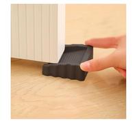 Fermaporta in gomma a cuneo, fermaporta bidirezionale, fermaporta cubo di piccole dimensioni, per moquette, spazi vuoti (nero, 2 pezzi)