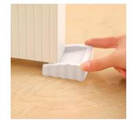 Fermaporta in gomma a cuneo, fermaporta bidirezionale, fermaporta cubo di piccole dimensioni, per moquette, spazi vuoti (bianco, 2 pezzi)