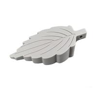 Fermaporta in gomma antiscivolo con profilo a cuneo con foglie distintive, ottimizzato per variabilità dello spessore della porta (grigio)