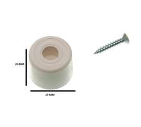 Fermaporta In Gomma Bianca 28MM 1 1/8 Pollice Con Viti Confezione Da 100