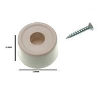 Fermaporta In Gomma Bianca 32MM 1 1/4 Pollice Con Viti Confezione Da 100