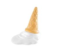 Fermaporta in gomma bianca antiscivolo, resistente, mobile, per casa e scuola, 10 cm, motivo gelato