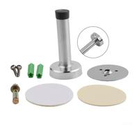 Fermaporta in gomma con supporto in acciaio inox per montaggio a parete, progettato per assorbire e prevenire la sovrapposizione e il rumore della porta (85 mm)