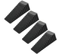 Fermaporta in Gomma for la Casa Multicolor 9,5x4x3cm 4 Pz(Black)