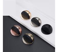 Fermaporta in gomma in lega di zinco Adesivo non perforante Supporto for porta nascosto Fermo for porta a pavimento senza chiodi Hardware for porta 1 pezzo(Magnetic Red Bronze)