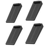 Fermaporta in Gomma, Yosemy 4pcs Cuneo Ferma Porta e Finestra,Antiscivolo,con Altezza Regolabile,Protezioni per Porta Interne e Finestre Casa Ufficio, Nero