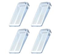 Fermaporta in Gomma, Yosemy 4pcs Cuneo Ferma Porta e Finestra,Antiscivolo,con Altezza Regolabile,Protezioni per Porta Interne e Finestre Casa Ufficio,Trasparente