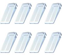 Fermaporta in Gomma, Yosemy 8pcs Cuneo Ferma Porta e Finestra,Antiscivolo,con Altezza Regolabile,Protezioni per Porta Interne e Finestre Casa Ufficio,Trasparente