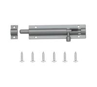 Fermaporta in lega di alluminio, barilotto nero e argento da 2/3/4/5/6/8 pollici, per hardware domestico, bullone per porta di sicurezza, torre di chiusura della finestra, 1 pezzi (grigio, 6 pollici)