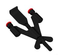 Fermaporta in lega di alluminio da 80 mm, tipo Y, per una maggiore sicurezza per viaggi, hotel, casa, appartamento, dormitorio (nero rosso)