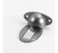 Fermaporta in lega di zinco, anti-collisione, montaggio a pavimento, con forte magnete e doppia installazione (o vite), per camere da letto, uffici, hotel (argento)