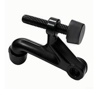 Fermaporta in lega di zinco, scorre facilmente sul perno della cerniera esistente, elimina la necessità di viti, nastro o modifiche permanenti (nero)