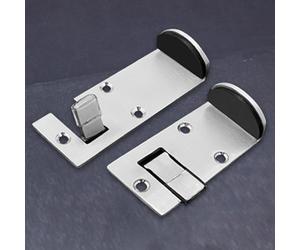 Fermaporta in metallo con pulsante anti per tenere le porte aperte e prevenire danni alla parete, adatto per porte in vetro in uffici e ristoranti (8 cm a destra)