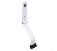 Fermaporta in metallo resistente, montaggio a pavimento, silenzioso, antiscivolo, in silicone, per porte fino a 10 cm di distanza, possibilità di installazione senza perforazione, bianco/nero (bianco)