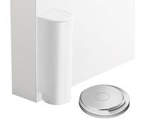 Fermaporta in metallo senza perforazione, silenzioso, antivento, silenzioso, anti-collisione, con ventosa invisibile per casa, cucina, bagno, bar