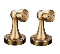 Fermaporta in ottone vintage, fermaporta da pavimento/parete, fermaporta magnetico, anticollisione, muto, protezione della casa, ambiente sicuro(Gold)