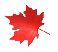Fermaporta in silicone antiscivolo a forma di foglia d'acero, anticollisione, for mobili da cucina e soggiorno(Red)