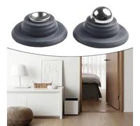 Fermaporta in silicone antivento con forte base magnetica, per spazi corti (grigio)