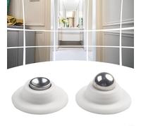 Fermaporta in silicone con base magnetica, per danni alla porta e collisioni (bianco)