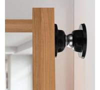 Fermaporta in silicone con forte aspirazione e base magnetica, 5 cm, design compatto salvaspazio per uso domestico e ufficio, trasparente/nero/bianco