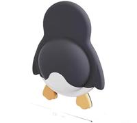 Fermaporta in silicone con simpatico design a forma di animale, flessibile, per impatto, cuscino per porte, specchi, mobili in legno, riduzione del rumore, impermeabile, pinguino nero, bianco, panda