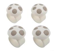 Fermaporta in silicone per maniglia della porta, confezione da 4, con materiale resistente alla compressione per una soppressione costante del rumore, colore: bianco