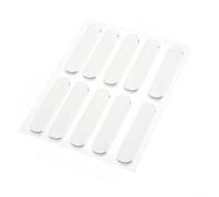 Fermaporta in silicone trasparente, 35 mm, anti-collisione (35 x 10 x 2 mm) | 35mm dimensione corta, gel di silice trasparente, auto-backing, protegge le pareti da porte sbattute