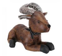Fermaporta in stile country chic a forma di cervo eco-pelle idea regalo arredo