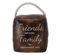 Fermaporta in stile country chic a forma di cubo eco-pelle idea regalo