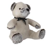 Fermaporta in stile country chic a forma di Orso eco-pelle idea regalo bianco