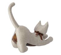 Fermaporta in stile country chic a forma di Orso eco-pelle idea regalo bianco