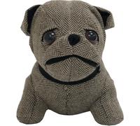 Fermaporta in tessuto con sabbia forma Cane Bulldog Grigio scuro