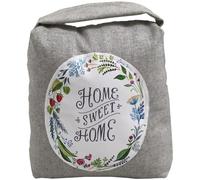 Fermaporta in tessuto con sabbia Home Sweet Home Grigio