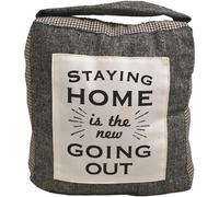 Fermaporta in tessuto con sabbia Staying Home - Going Out Grigio
