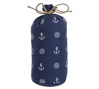 Fermaporta in tessuto marittimo, decorativo per pavimento, 1,5 kg di peso (Anker Allover - blu)