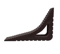 Fermaporta in TPR per uso anti-pizzico e anti-collisione, 11,9 x 8 x 2,1 cm, cuneo in gomma riutilizzabile per evitare che le porte si sbattano, compatibile con porte interne ed esterne, 1 pezzo, nero