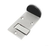 Fermaporta in vetro in resistente acciaio inossidabile, limitatore per porta con pulsante centrale per tenere aperta la porta, per fast food e case (5 cm a sinistra)