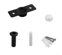 Fermaporta invisibile in acciaio inox con testa magnetica in ABS per una tenuta sicura e silenziosa per evitare oscillazioni o sbattere su vari tipi di porte (nero)