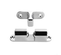 Fermaporta invisibile in lega di zinco, non perforante, con base in gomma, montaggio a pavimento, per una protezione sicura della porta (cromato)