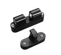 Fermaporta invisibile non perforante per uso a pavimento, in lega di zinco e gomma, per evitare di pizzicare e proteggere le porte (nero)