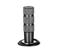 Fermaporta invisibile regolabile per porte interne, struttura in lega di zinco e rame, per fermaporta minimalista ultra sottile per fessure da 5 a 14 mm (nero)