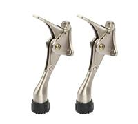 Fermaporta Kickdown da 10,2 cm, fermaporta per la parte inferiore della porta, in lega di alluminio, fermaporta in metallo con punta in gomma e protezioni da parete per larghezza