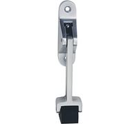 KWS 106002 - Leva di bloccaggio pieghevole in argento, con gomma nera, in alluminio laccato
