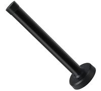 Fermaporta lungo per la parte inferiore della porta, fermaporta da 20,3 cm, nero da parete, moderno, con punte in gomma, in acciaio inox spazzolato, fermaporta lungo