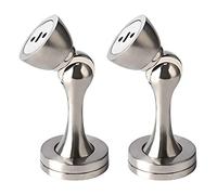 Fermaporta magnetici, fermaporta a parete, supporto magnetico in metallo massiccio, per tenere la porta aperta... 2 Pack Argentato